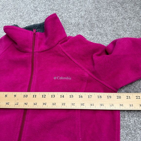 Columbia Dotswarm II Omni Heat Fleece Jacket Womens Medium Pink Outdoor Hiking - Picture 12 of 13